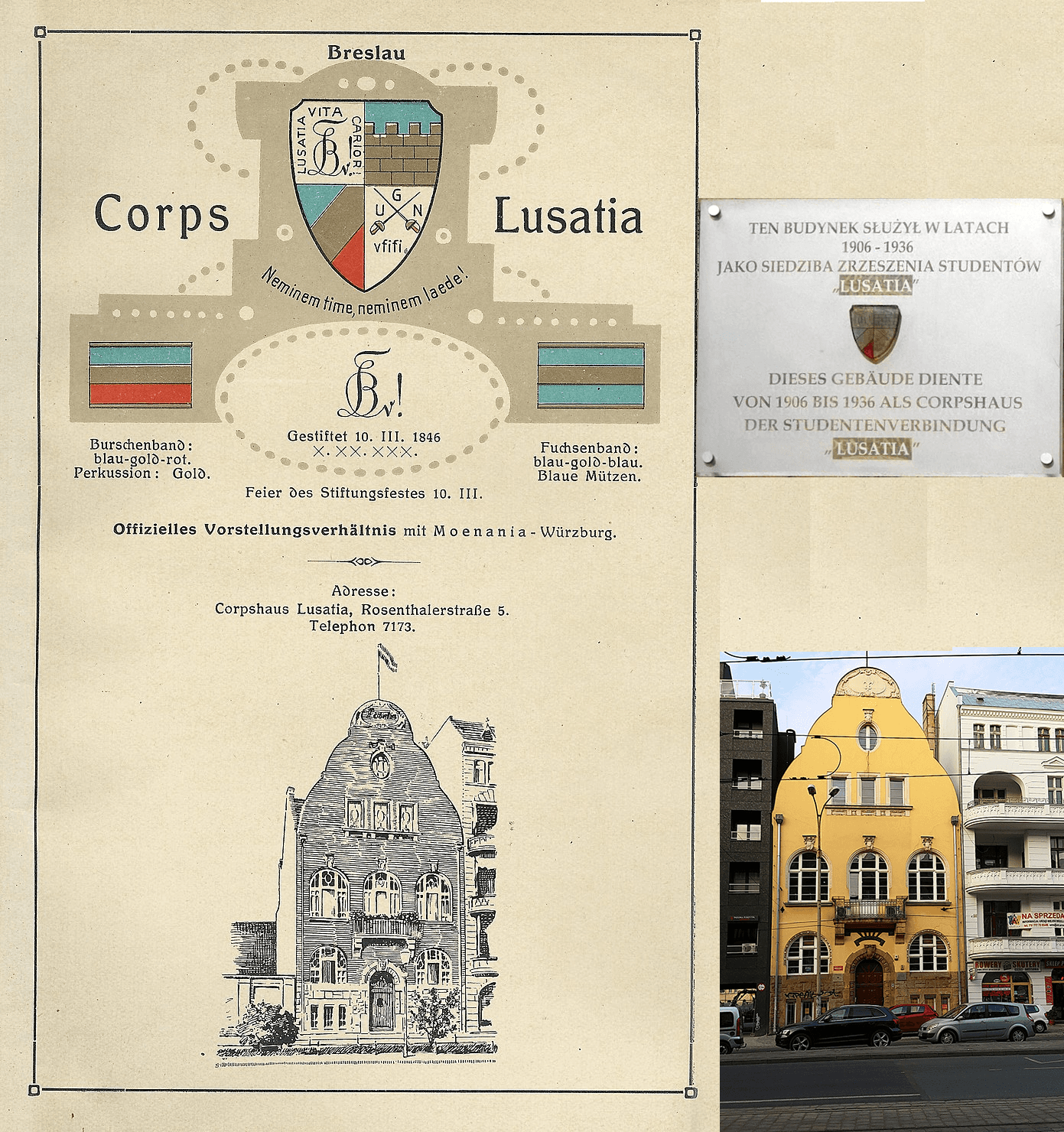 Ehemaliges Corpshaus des Corps Lusatia Breslau